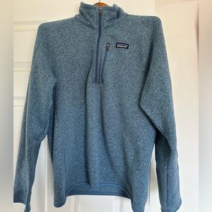 Patagonia Men’s Better Sweater 1/4 Zip Blue Sz M